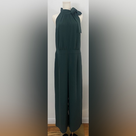 BODEN Halter Wide Leg Jumpsuit Emerald Green UK16R US12R - Picture 2 of 16